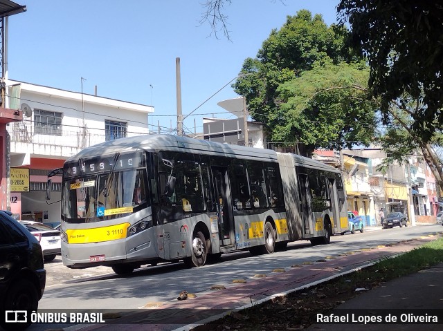 Viação Metrópole Paulista - Zona Leste 3 1110 na cidade de São Paulo, São Paulo, Brasil, por Rafael Lopes de Oliveira. Número da foto: #9784328.
