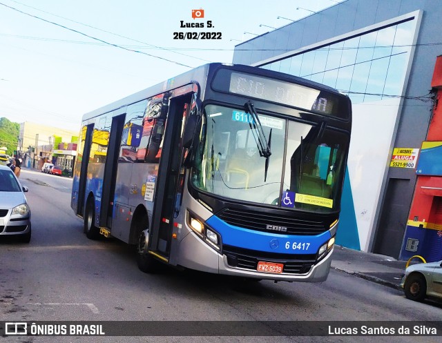 Transwolff Transportes e Turismo 6 6417 na cidade de São Paulo, São Paulo, Brasil, por Lucas Santos da Silva. Número da foto: #9790386.