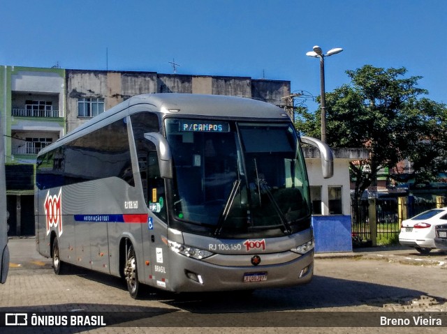 Auto Viação 1001 RJ 108.160 na cidade de Campos dos Goytacazes, Rio de Janeiro, Brasil, por Breno Vieira. ID da foto: 9787719.