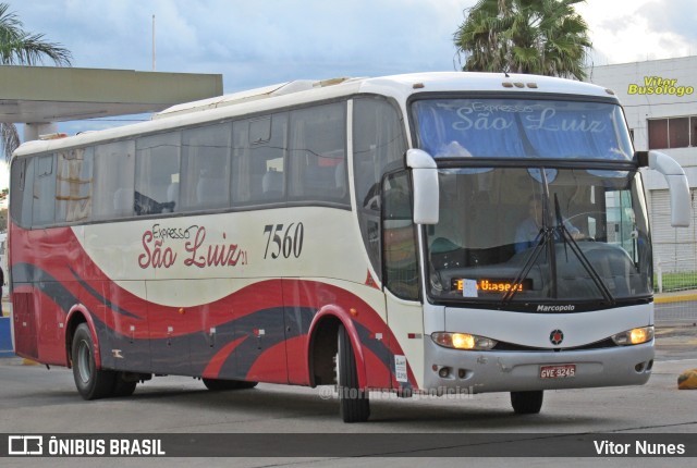 Expresso São Luiz 7560 na cidade de Goiânia, Goiás, Brasil, por Vitor Nunes . Número da foto: #9789018.