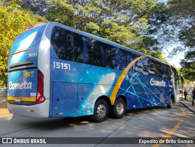 Viação Cometa 15151 na cidade de São Paulo, São Paulo, Brasil, por Espedito de Brito Gomes. ID da foto: 9787358.