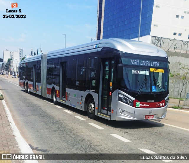 Viação Campo Belo 7 1264 na cidade de São Paulo, São Paulo, Brasil, por Lucas Santos da Silva. Número da foto: #9790426.
