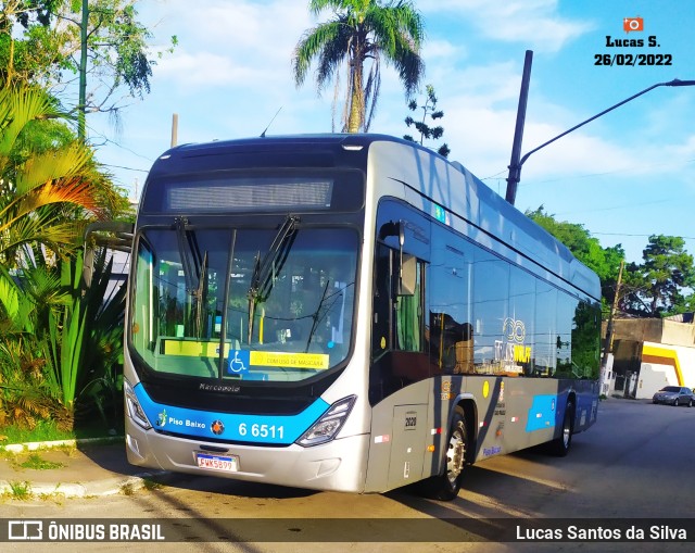 Transwolff Transportes e Turismo 6 6511 na cidade de São Paulo, São Paulo, Brasil, por Lucas Santos da Silva. Número da foto: #9790379.