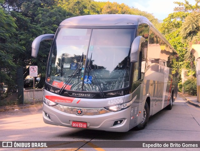 Empresa de Ônibus Pássaro Marron 45006 na cidade de São Paulo, São Paulo, Brasil, por Espedito de Brito Gomes. Número da foto: #9789133.