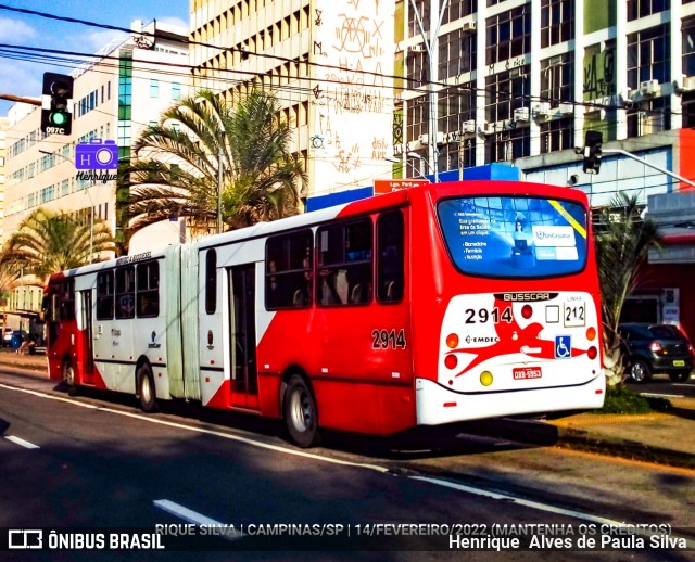 Itajaí Transportes Coletivos 2914 na cidade de Campinas, São Paulo, Brasil, por Henrique Alves de Paula Silva. Número da foto: #9789088.