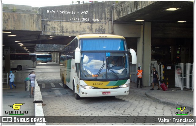 Empresa Gontijo de Transportes 14520 na cidade de Belo Horizonte, Minas Gerais, Brasil, por Valter Francisco. ID da foto: 9786936.