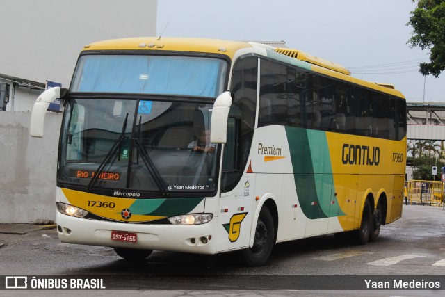 Empresa Gontijo de Transportes 17360 na cidade de Rio de Janeiro, Rio de Janeiro, Brasil, por Yaan Medeiros. Número da foto: #9717811.