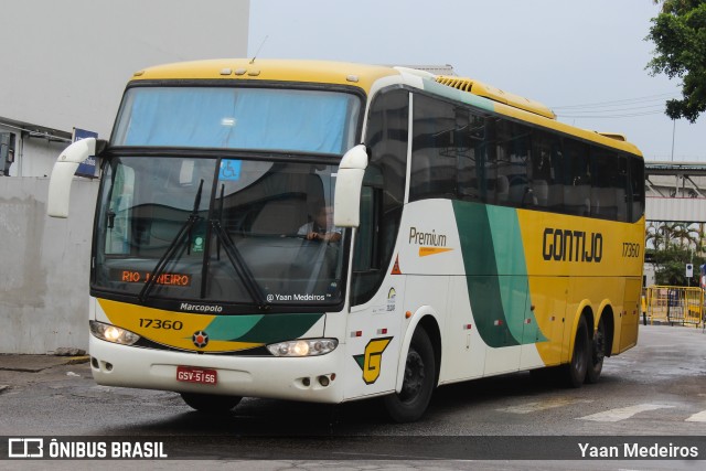 Empresa Gontijo de Transportes 17360 na cidade de Rio de Janeiro, Rio de Janeiro, Brasil, por Yaan Medeiros. ID da foto: 9717811.