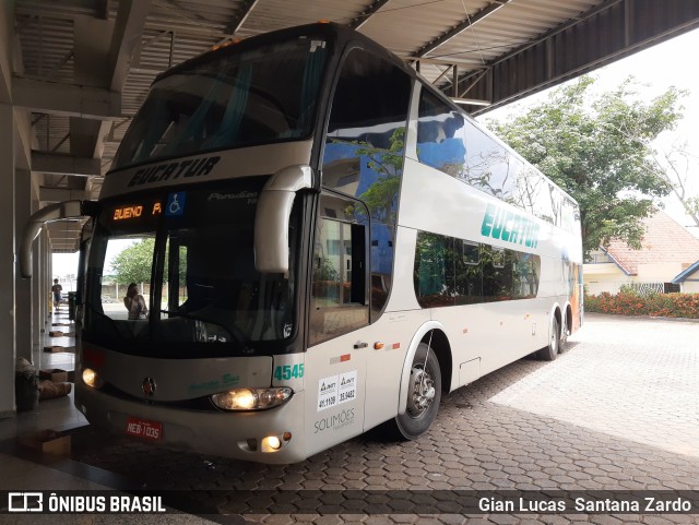 Eucatur - Empresa União Cascavel de Transportes e Turismo 4545 na cidade de Ji-Paraná, Rondônia, Brasil, por Gian Lucas  Santana Zardo. Número da foto: #9719166.