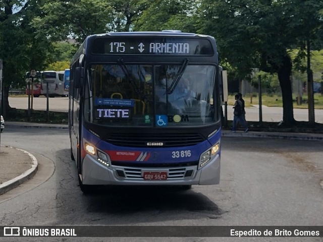 Guarulhos Transportes 33.816 na cidade de São Paulo, São Paulo, Brasil, por Espedito de Brito Gomes. ID da foto: 9717895.