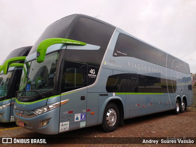 Viação Garcia 8663 na cidade de Curitiba, Paraná, Brasil, por Andrey  Soares Vassão. Número da foto: #9718491.