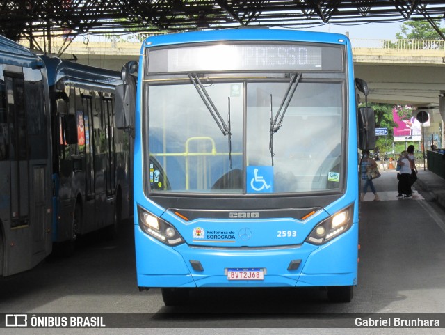 City Transporte Urbano Intermodal Sorocaba 2593 na cidade de Sorocaba, São Paulo, Brasil, por Gabriel Brunhara. Número da foto: #9719005.