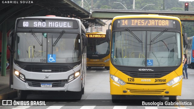 Sharp Transportes 128 na cidade de Araucária, Paraná, Brasil, por Busologia Gabrielística. Número da foto: #9718444.