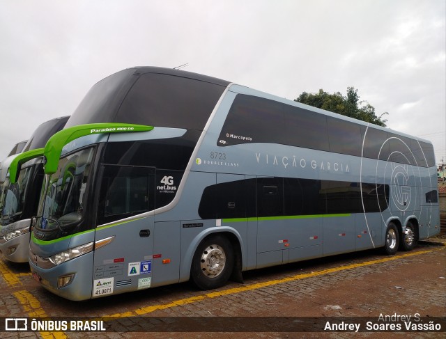 Viação Garcia 8723 na cidade de Curitiba, Paraná, Brasil, por Andrey  Soares Vassão. ID da foto: 9718523.