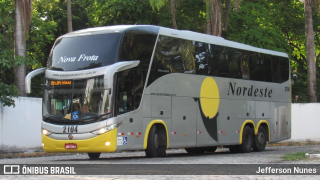 Viação Nordeste 2104 na cidade de Fortaleza, Ceará, Brasil, por Jefferson Nunes. ID da foto: 9720667.