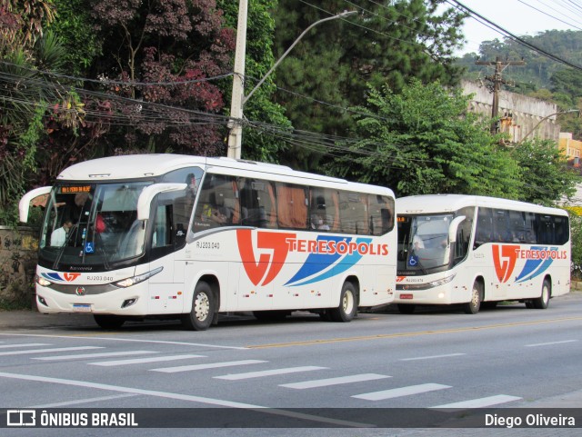 Viação Teresópolis RJ 203.040 na cidade de Teresópolis, Rio de Janeiro, Brasil, por Diego Oliveira. Número da foto: #9720457.
