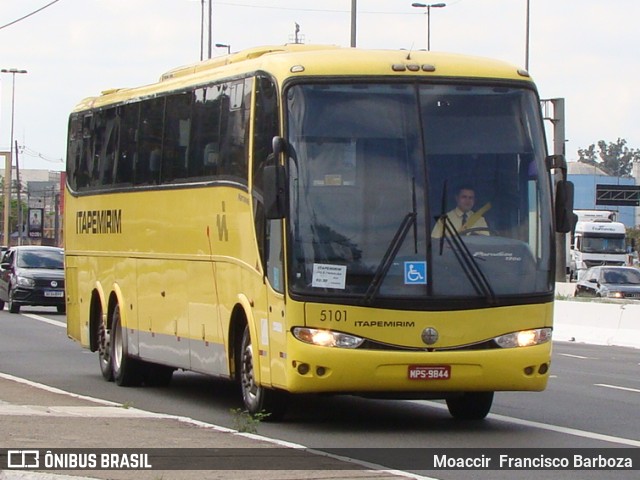 Viação Itapemirim 5101 na cidade de São Paulo, São Paulo, Brasil, por Moaccir  Francisco Barboza. Número da foto: #9720084.