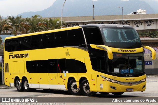 Viação Itapemirim 17015 na cidade de Rio de Janeiro, Rio de Janeiro, Brasil, por Athos Lauriano do Prado. Número da foto: #9721482.