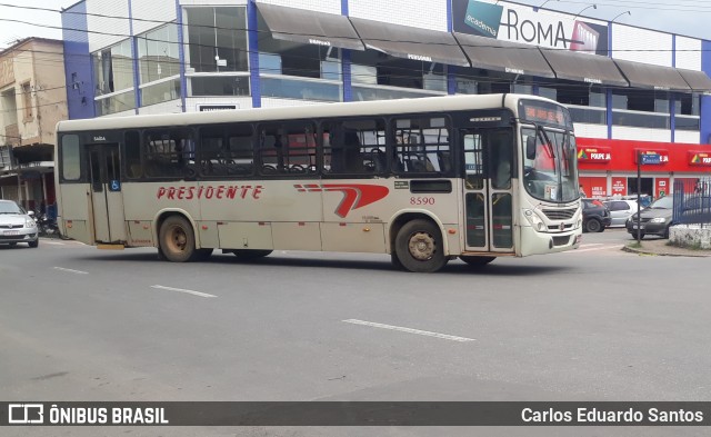 Viação Presidente 8590 na cidade de São João del Rei, Minas Gerais, Brasil, por Carlos Eduardo Santos. ID da foto: 9722741.