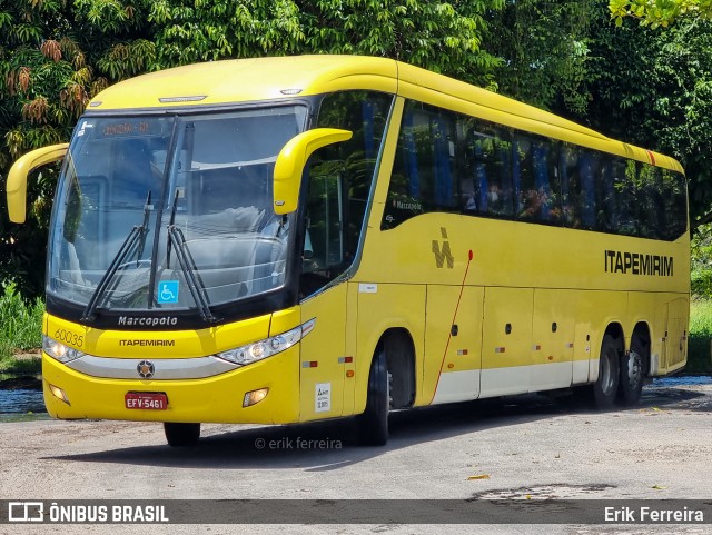 Viação Itapemirim 60035 na cidade de Campos dos Goytacazes, Rio de Janeiro, Brasil, por Erik Ferreira. Número da foto: #9721504.