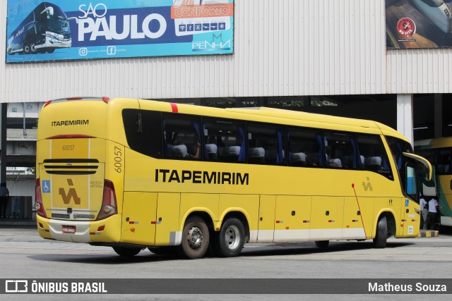 Viação Itapemirim 60057 na cidade de Rio de Janeiro, Rio de Janeiro, Brasil, por Matheus Souza. Número da foto: #9722600.