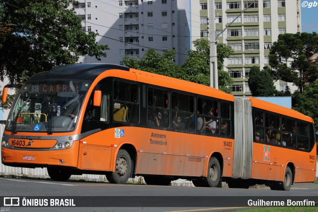 Viação Tamandaré 16403 na cidade de Curitiba, Paraná, Brasil, por Guilherme Bomfim. ID da foto: 9721850.