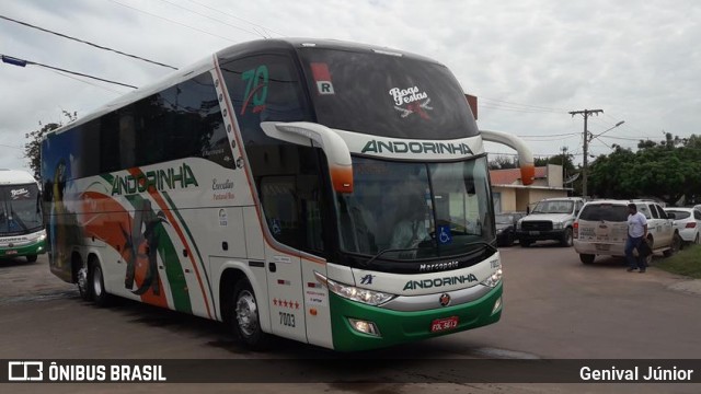 Empresa de Transportes Andorinha 7003 na cidade de Corumbá, Mato Grosso do Sul, Brasil, por Genival Júnior. Número da foto: #9726039.