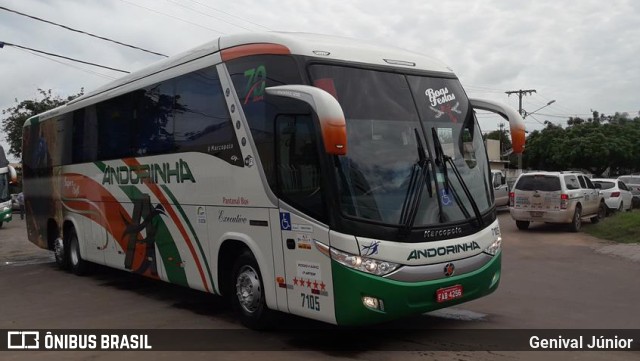 Empresa de Transportes Andorinha 7105 na cidade de Corumbá, Mato Grosso do Sul, Brasil, por Genival Júnior. Número da foto: #9726024.
