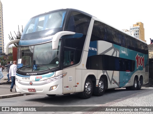 Auto Viação 1001 RJ 108.716 na cidade de Belo Horizonte, Minas Gerais, Brasil, por André Lourenço de Freitas. ID da foto: 9726265.