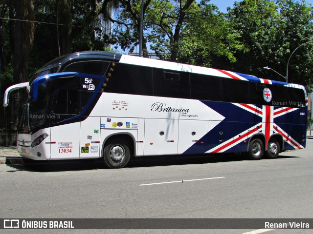 Británica Transportes 13034 na cidade de Rio de Janeiro, Rio de Janeiro, Brasil, por Renan Vieira. ID da foto: 9726524.