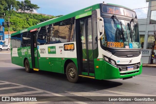 Expresso Caribus Transportes 3021 na cidade de Cuiabá, Mato Grosso, Brasil, por Leon Gomes. Número da foto: #9724844.