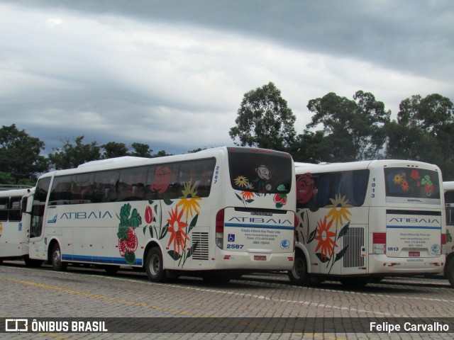 Viação Atibaia São Paulo 2587 na cidade de Atibaia, São Paulo, Brasil, por Felipe Carvalho. Número da foto: #9727364.