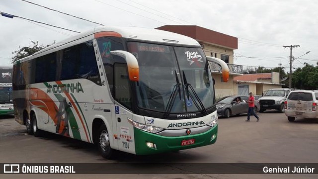 Empresa de Transportes Andorinha 7104 na cidade de Corumbá, Mato Grosso do Sul, Brasil, por Genival Júnior. ID da foto: 9728411.