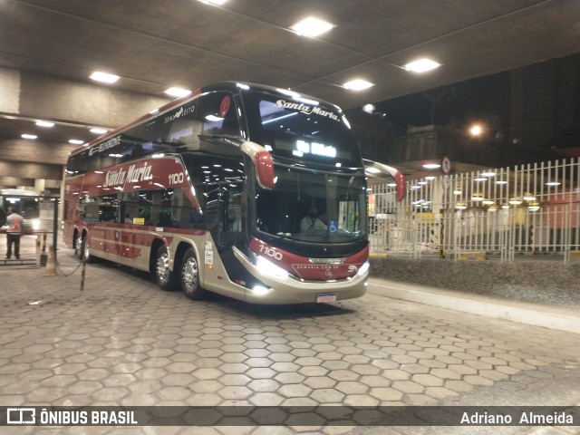 Santa Maria Fretamento e Turismo > Transportes Santa Maria(SP) 1100 na cidade de Belo Horizonte, Minas Gerais, Brasil, por Adriano  Almeida. Número da foto: #9730331.