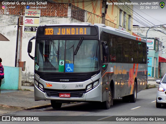 Rápido Campinas 16908 na cidade de Jundiaí, São Paulo, Brasil, por Gabriel Giacomin de Lima. ID da foto: 9729866.