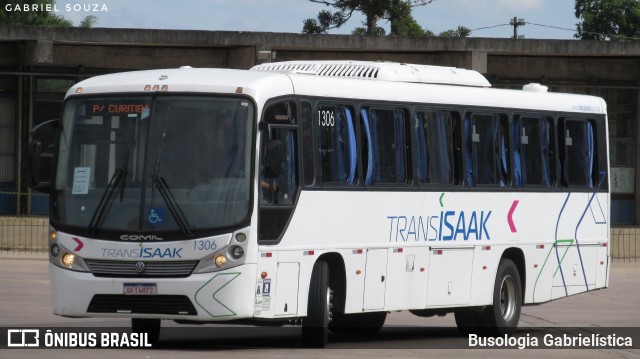 Trans Isaak Turismo 1306 na cidade de Curitiba, Paraná, Brasil, por Busologia Gabrielística. Número da foto: #9729892.