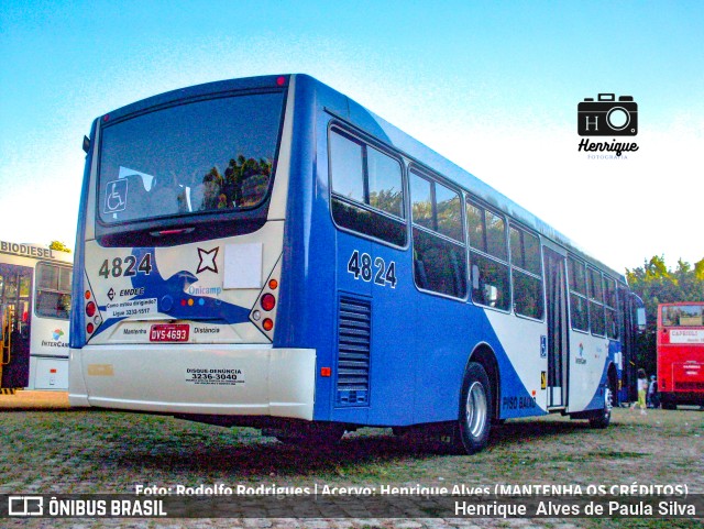 Onicamp Transporte Coletivo 4824 na cidade de Campinas, São Paulo, Brasil, por Henrique Alves de Paula Silva. Número da foto: #9727954.
