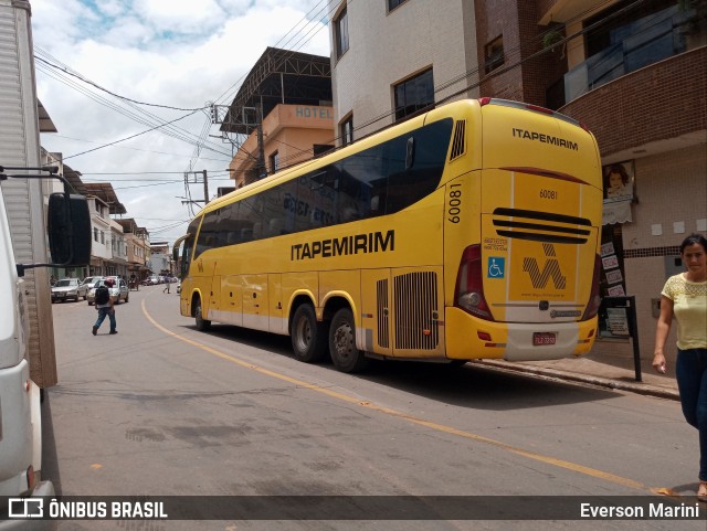 Viação Itapemirim 60081 na cidade de Inhapim, Minas Gerais, Brasil, por Everson Marini. ID da foto: 9728915.