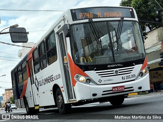 Viação Sul Fluminense RJ 202.009 na cidade de Volta Redonda, Rio de Janeiro, Brasil, por Matheus Martins da Silva. Número da foto: #9729393.
