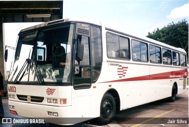 Empresa de Ônibus Pássaro Marron 6803 na cidade de Mogi das Cruzes, São Paulo, Brasil, por Jair Silva. ID da foto: 9729010.