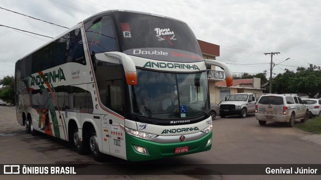 Empresa de Transportes Andorinha 7002 na cidade de Corumbá, Mato Grosso do Sul, Brasil, por Genival Júnior. Número da foto: #9728435.