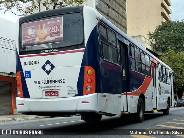 Viação Sul Fluminense RJ 202.009 na cidade de Volta Redonda, Rio de Janeiro, Brasil, por Matheus Martins da Silva. Número da foto: #9729390.