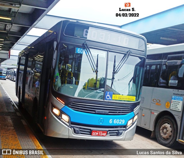 Transwolff Transportes e Turismo 6 6029 na cidade de São Paulo, São Paulo, Brasil, por Lucas Santos da Silva. Número da foto: #9730881.