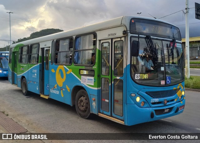 Nova Transporte 22180 na cidade de Cariacica, Espírito Santo, Brasil, por Everton Costa Goltara. Número da foto: #9730927.
