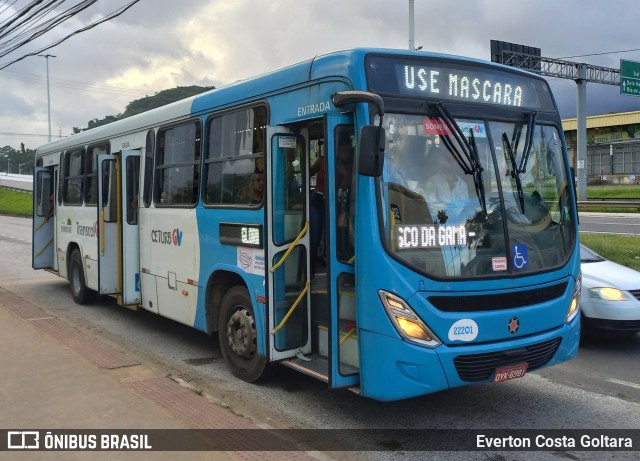 Nova Transporte 22201 na cidade de Cariacica, Espírito Santo, Brasil, por Everton Costa Goltara. ID da foto: 9730930.