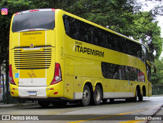 Viação Itapemirim 17019 na cidade de São Paulo, São Paulo, Brasil, por Daniel Chaves. ID da foto: 9730417.