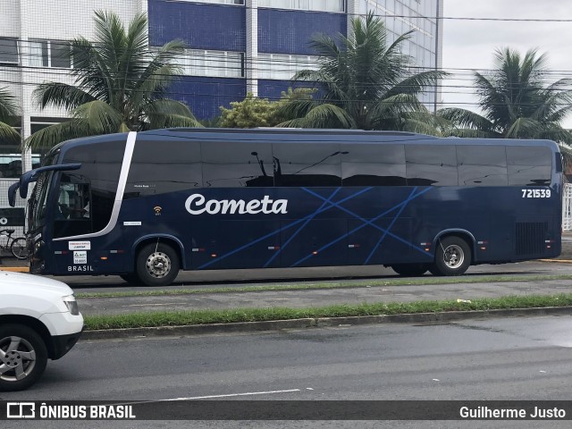 Viação Cometa 721539 na cidade de Praia Grande, São Paulo, Brasil, por Guilherme Justo. ID da foto: 9732344.