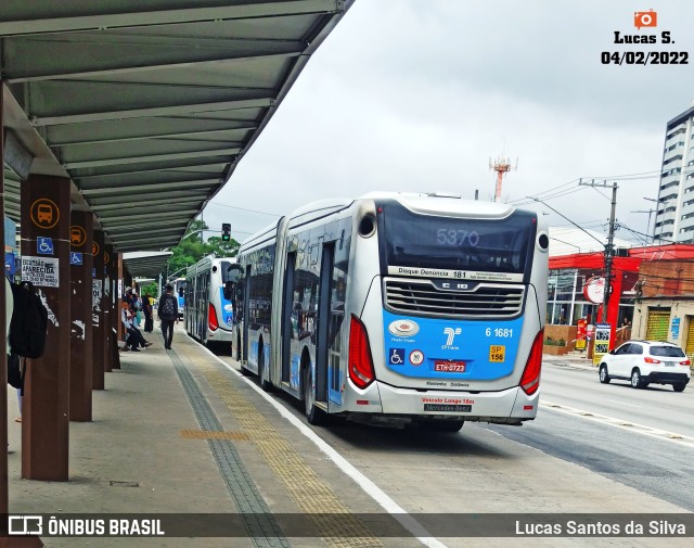 Viação Grajaú S.A. 6 1681 na cidade de São Paulo, São Paulo, Brasil, por Lucas Santos da Silva. Número da foto: #9730882.