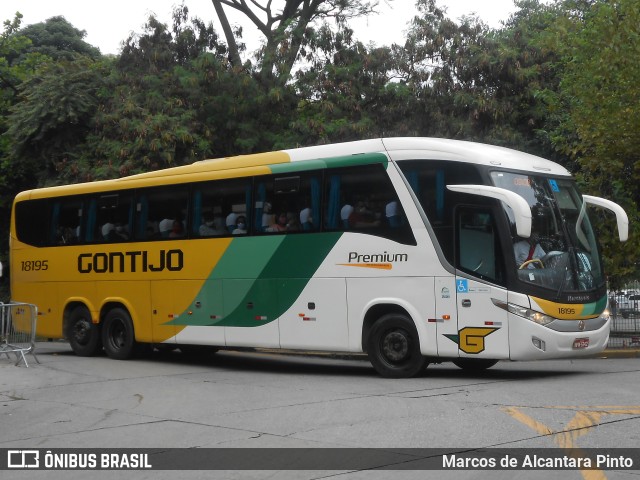 Empresa Gontijo de Transportes 18195 na cidade de São Paulo, São Paulo, Brasil, por Marcos de Alcantara Pinto. ID da foto: 9733283.