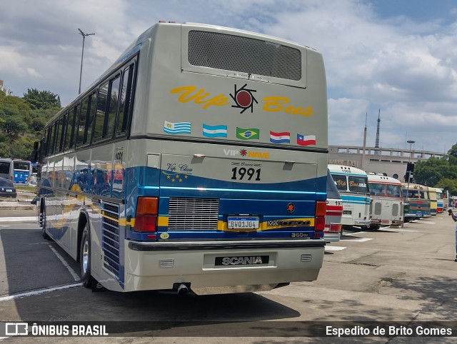 Vip Bus Comércio de Ônibus 1991 na cidade de São Paulo, São Paulo, Brasil, por Espedito de Brito Gomes. Número da foto: #9732182.